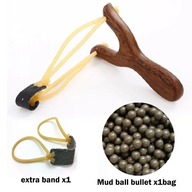 1PCS NEW Chinese Retro Chicken Winged Wood Slingshot Redwood Wood Handle Athletic Outdoor Slingshot Tool view 2