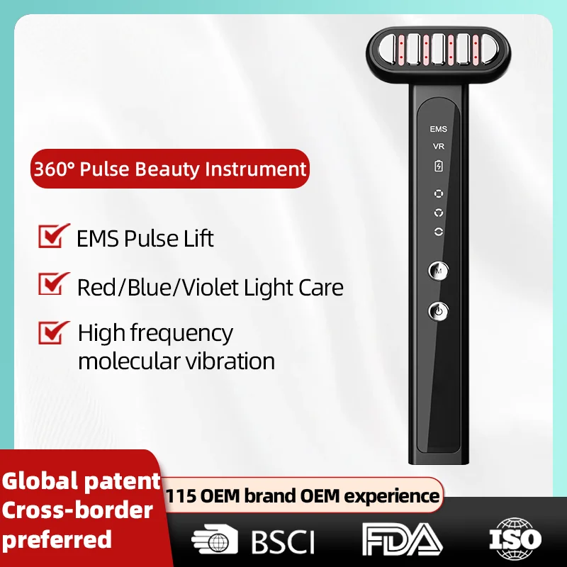 

2024 Newest Beauty Products 360 Degree Beauty Wand Travel skincare devices Light Therapy Micro-current and Vibration