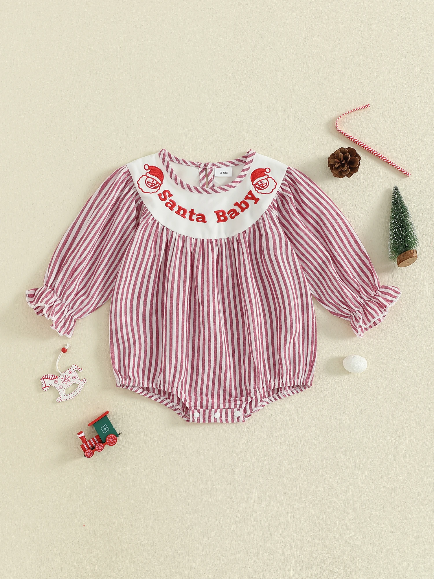 

Stylish Toddler Polka Dot Overall Dress Adorable Winter Snowflake Embroidery Square Neck Sleeveless Romper