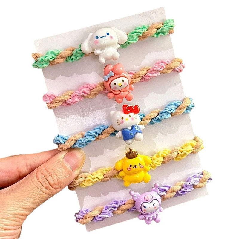 Diadema de Anime Sanrio de dibujos animados para niña y mujer, accesorios para el cabello de Color caramelo, banda de goma para regalo