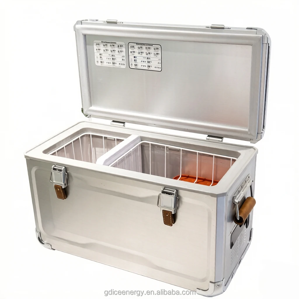 36L Dual Zone Dual Temperature Control Aluminum Alloy Car Refrigerator For Camping With Movable Partition