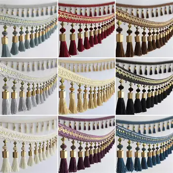 3M พู่ Fringe ตัดขอบผ้าม่าน Tassel Trim ลูกไม้เบาะตกแต่งเบาะบ้านเฟอร์นิเจอร์ DIY Decor เย็บหัตถกรรม
