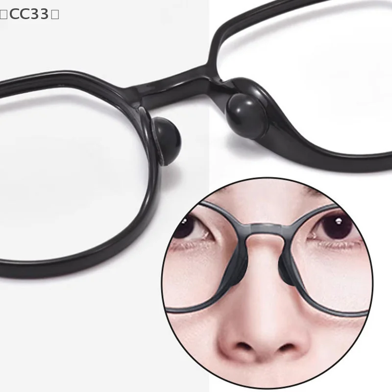 バCC33 ParqueAnti-Rutsch-Brillen Nasenstützen Silikon Unsichtbare Brillen Luftpolster Nasenpads Transparenter selbstklebender Nasenhalter