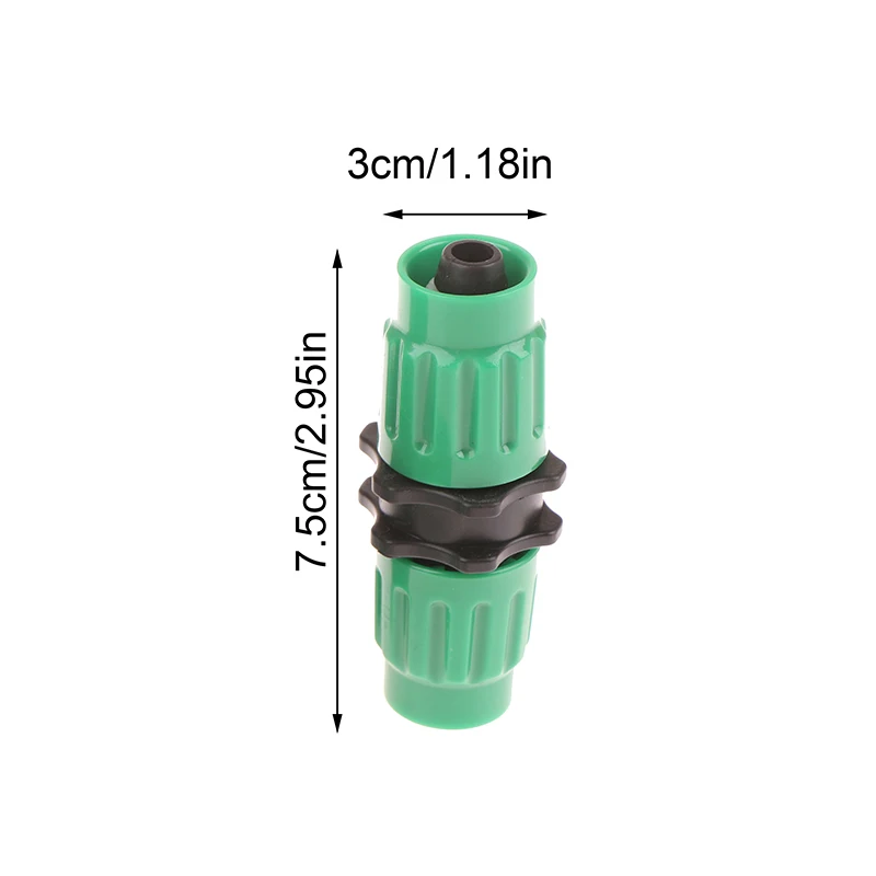 1Pc Expandable Garden Hose Repair Parts Dual-Channel Hose Female Male Connectors Pockets Hose For 3/4In 5/8In Garden Hose