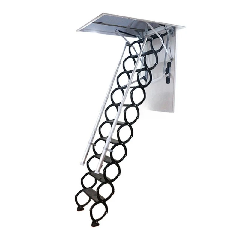 Attic retractable stairs, electric household herringbone ladder, fully automatic indoor
