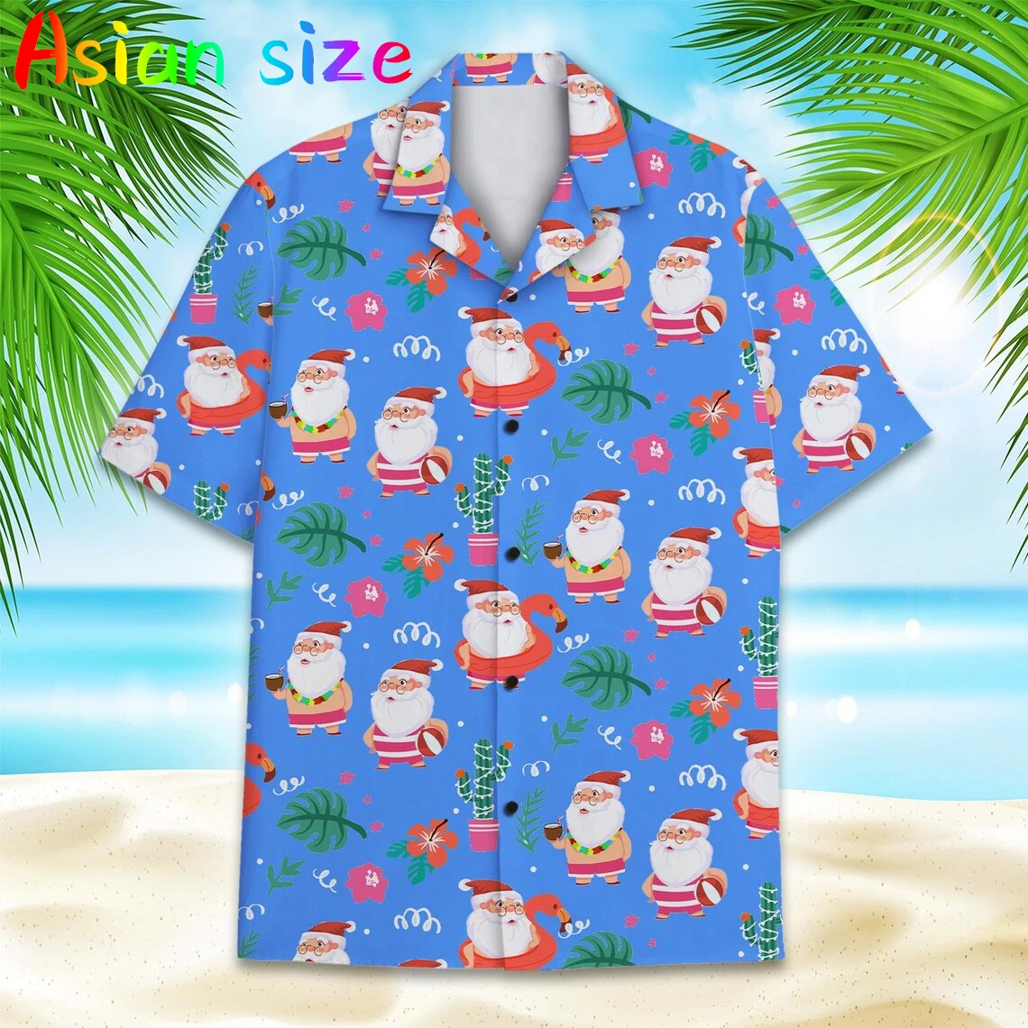 

2025 Autumn Christmas Style Boys Button Shirt Short Sleeve Santa Claus 3D Print Shirt Men Holiday Gingerbread Man Graphic Blouse