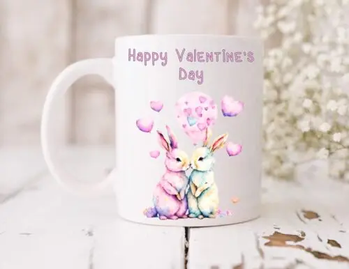 

Valentine’s Day Boyfriend Girlfriend Husband Rabbit Cup Mug Gift Present