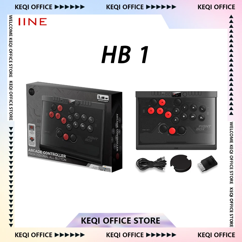 

IINE HB1 Hitbox Keyboard Wireless Low-Profile Optical Switch Gaming Keyboard Arcade Fighting PC Accessories For Switch/PS4/ PC