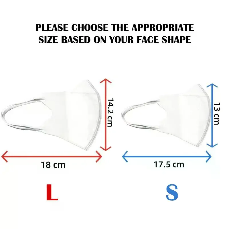 100Pcs 3D Protective Masks Ergonomically Designed Masks for High Comfort in Long Wear