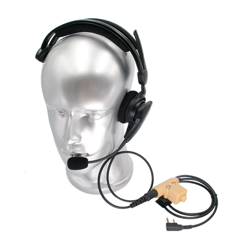2-pin-k-plug-ptt-71mm-connector-overhead-headphones-with-boom-mic-for-u94-ptt-adapter-headset-earphone-radio-walkie-talkie