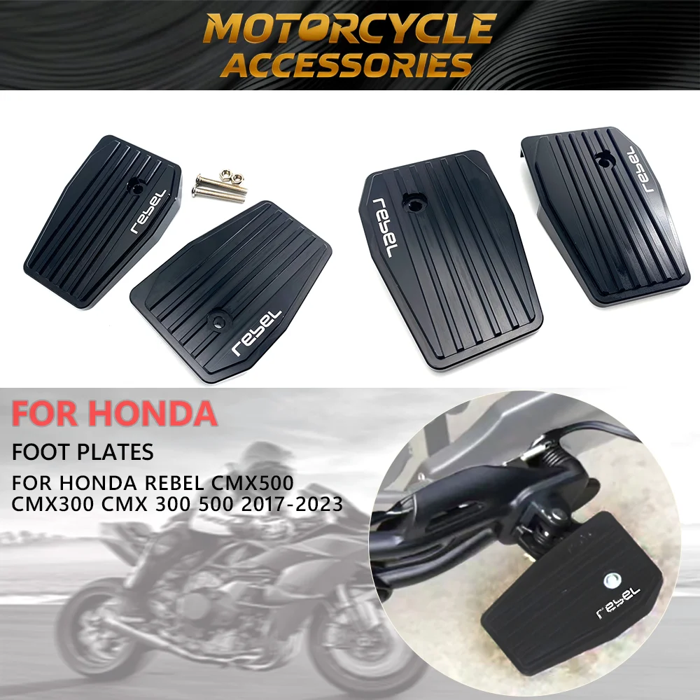 Motorcycle Accessories Billet Wide Foot Pegs Pedals Footrest Footpegs Fit For CMX500 Rebel CMX 500 300 Rebel500 2017-2023