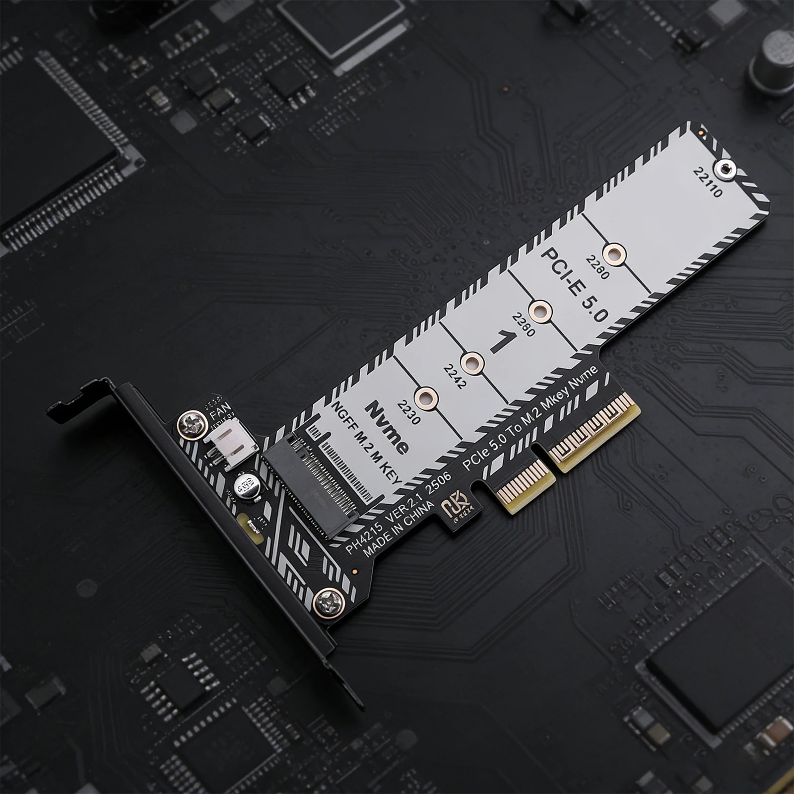 M.2 NVME SSD Adapter Full Height/Low Profile Bracket Support 2230/42/60/80/110 SSD NVMe PCIe Adapter (Not for SATA NGFF)