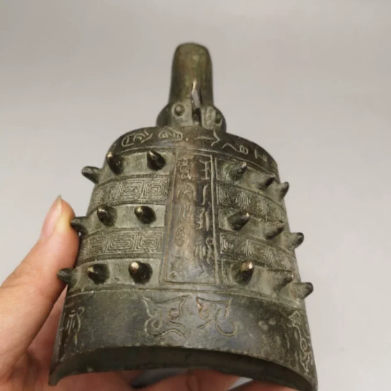 

Vintage Bronze Bianzhong Chime Bells - Traditional Chinese Ritual Instrument Sculpture, Home Desktop Decor & Collectible