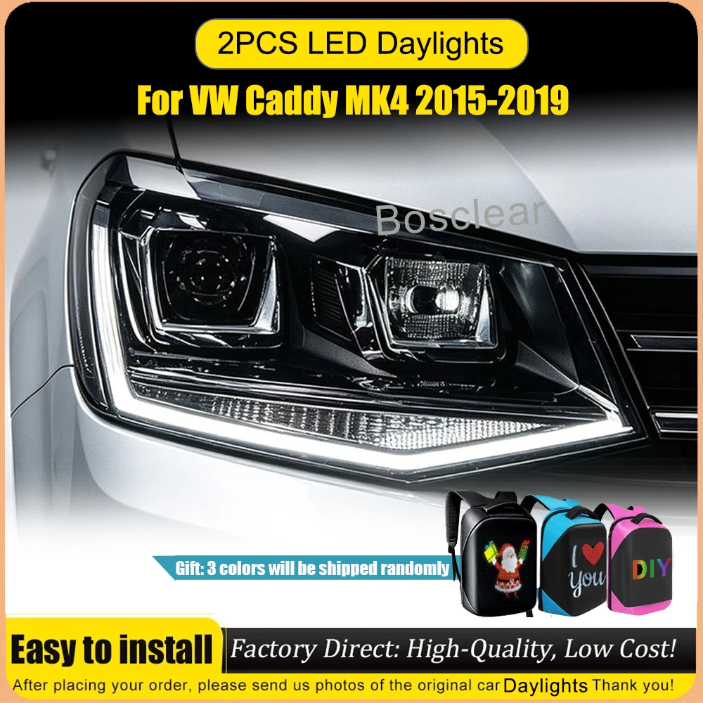 Car Lights For Volkswagen VW Caddy MK4 Headlight 2015-2020 LED Projetor Headlamp DRL Daytime Running Lamp Automotive Accessories