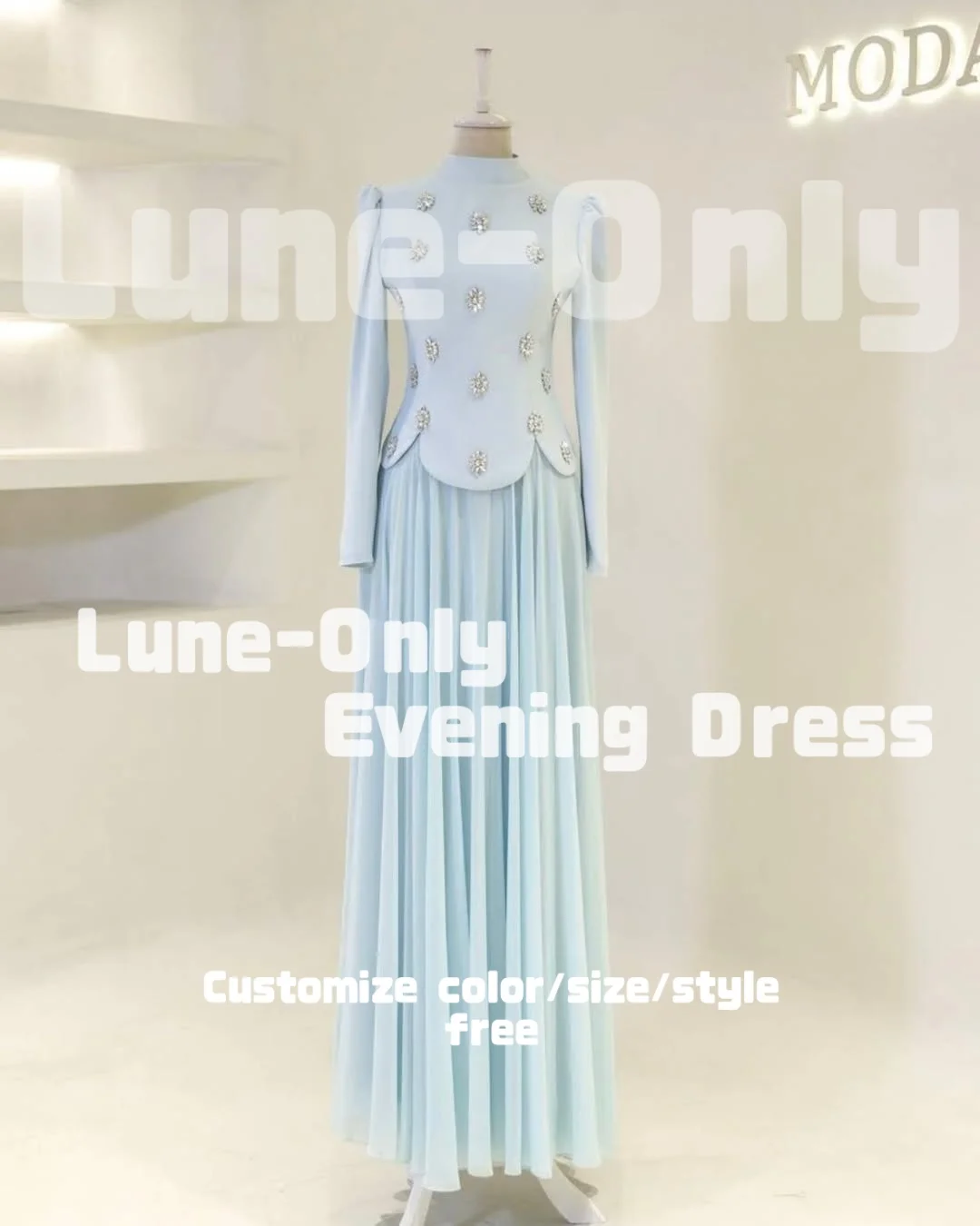 カスタムメイドのロングスリーブクリスタルプロムドレス、ドレープウェディングドレス、女性用イブニングドレス、エレガントなパーティガウン、フォーマルドレス