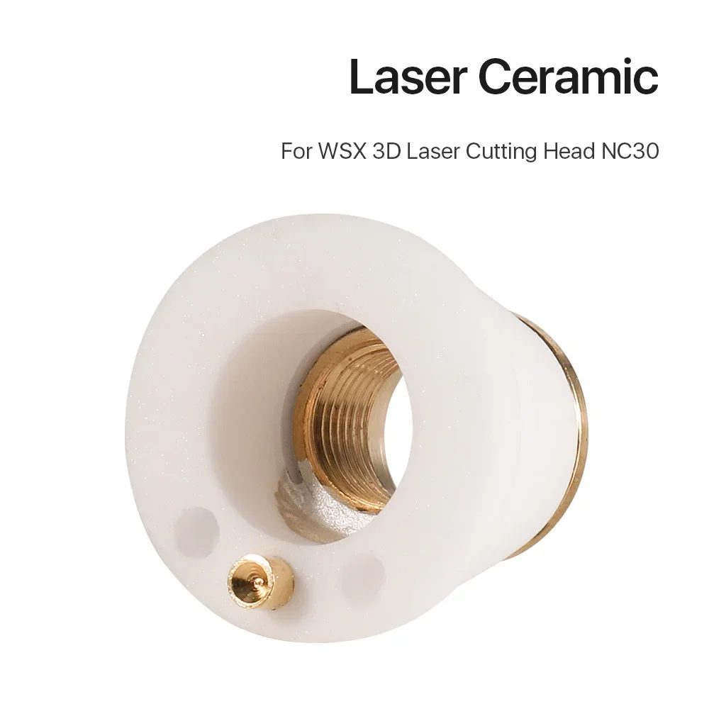 WSX Laser Head Laser Ceramic Dia.13mm M5 Thread Nozzle Holder Nozzle Connect Ceramic Part for WSX 3D NC30 Laser Head