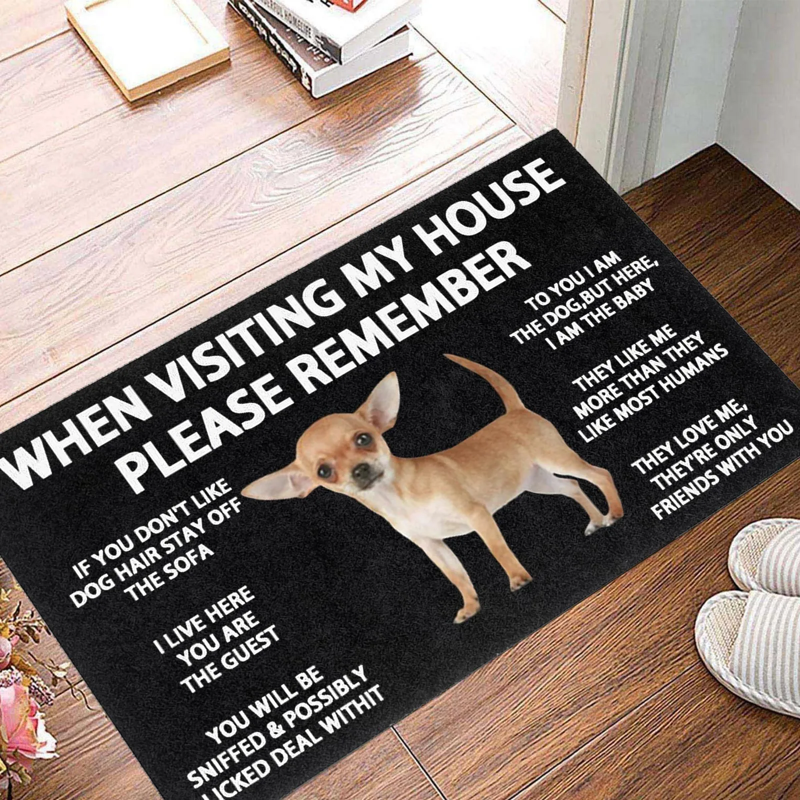 Please Remember Jack Russell Terrier Dogs House Rules Doormat Front Floor Door Entrance Mats Bath Kitchen Garage Carpet Rug