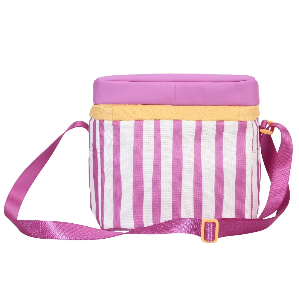 Summer Vibes Bright Pink Soft Cooler Bag with Removable Hard Liner 6 Quart 6 Can Capacity Insulated Picnic Lunch Box for Outdoor Camping Beach Travel view 5