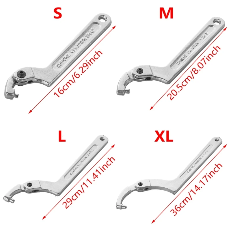 Adjustable Hook Wrench C Hook Wrench Stainless Steel Hook Wrench Joint Hook Dropship