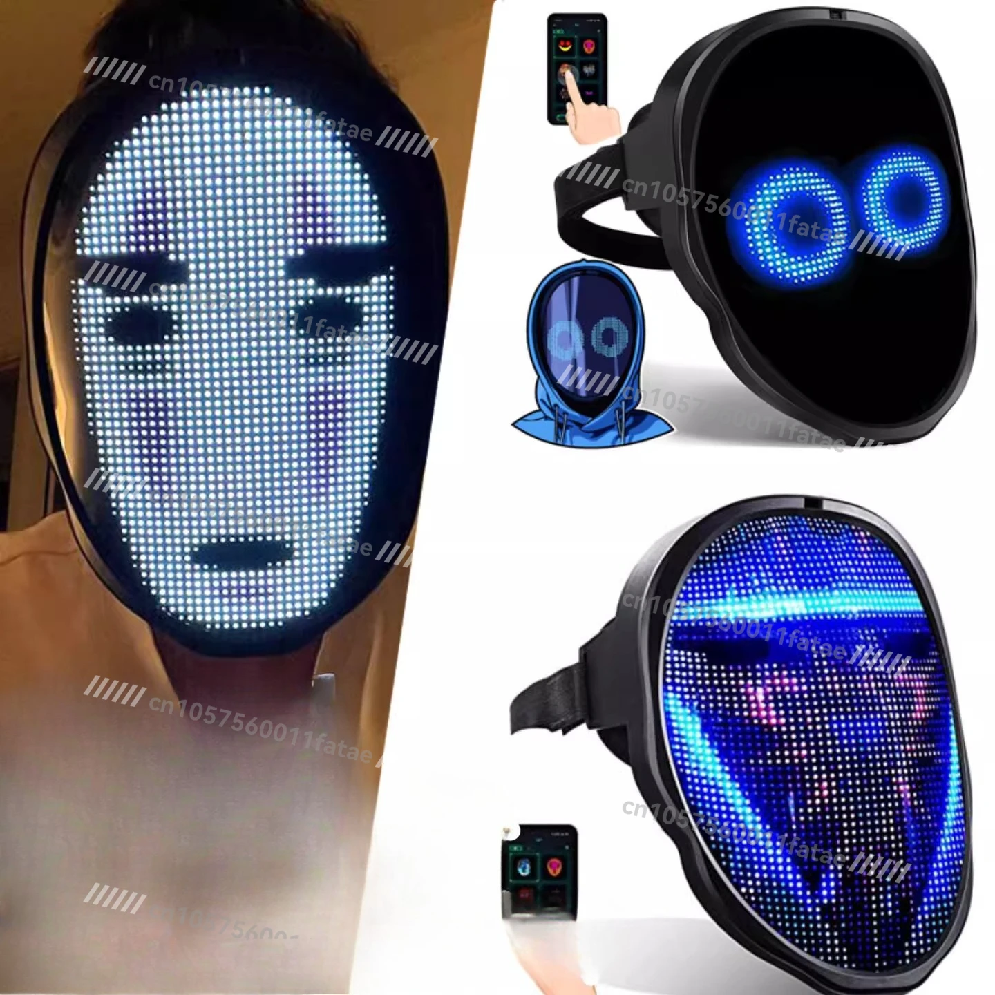 

LED Gesture Sensing Face-changing Pixel Mask APP Custom Bluetooth Robot
