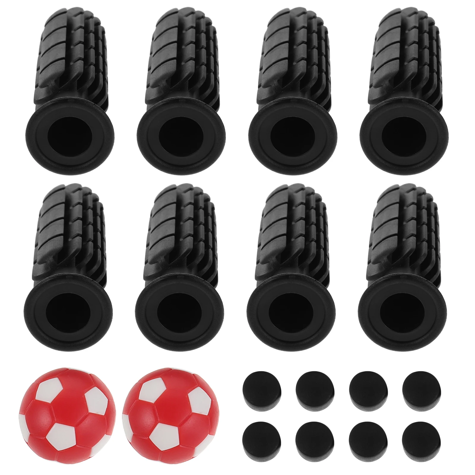 

1Set Table Football Handle Replacement Kit Plastic Foosball Grips Rod End Caps Mini Soccer Balls Table Soccer Accessories