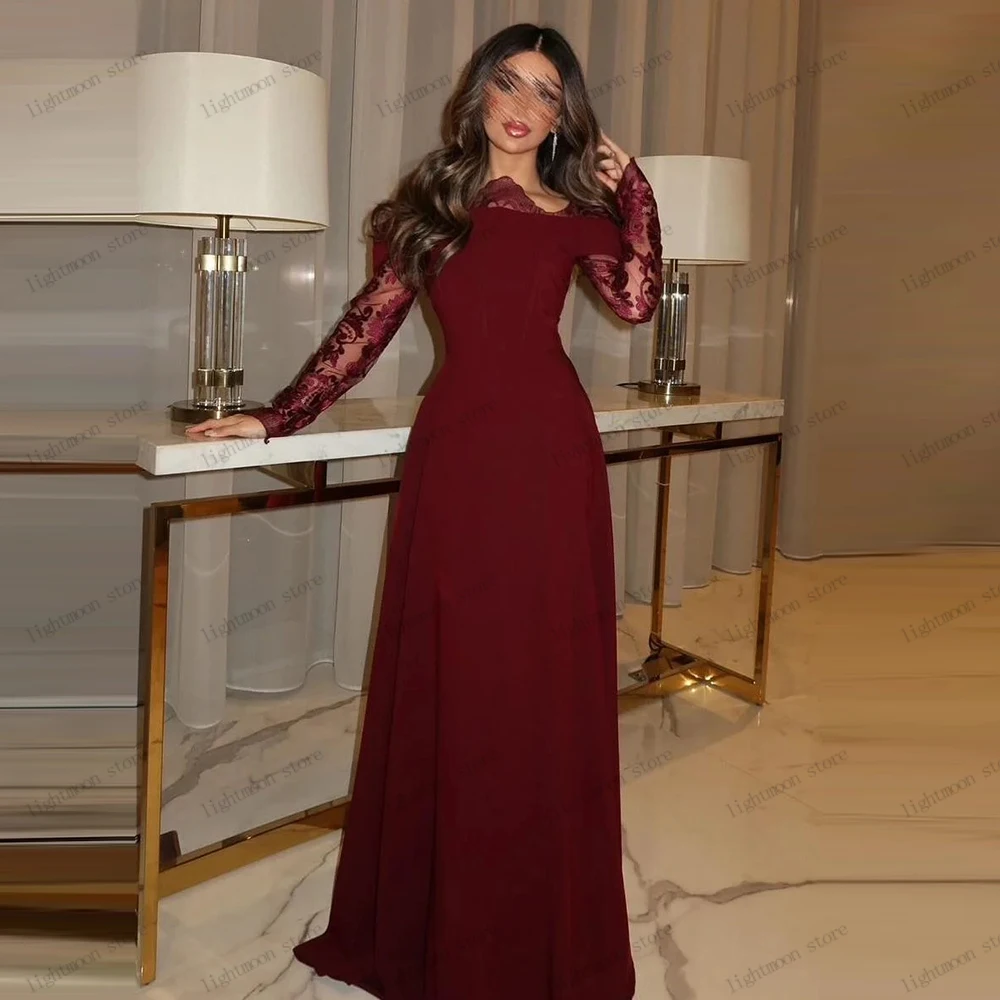 

Charming Evening Dress Modest Prom Dresses Satin Robes For Formal Party Full Sleeves Elegant Vestidos De Gala Customized 2025