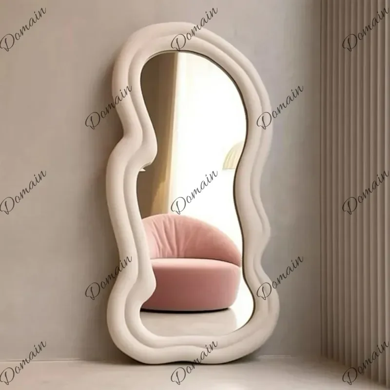ZL Moving Standing Mirror Modern Full Body Girls Men Bedroom Bathroom Floor Luxury Mirror Funky Espelhos Living Room Decorations