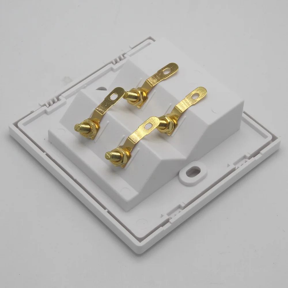 4 Position 4mm Banana Socket Speaker Panel Box Audio Panel Socket gold plated terminal Outlet 86 Size