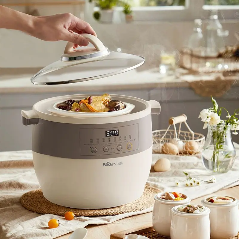 Electric stew pot, electric stew pot, household fully automatic large capacity porridge cooking artifact, soup stew pot