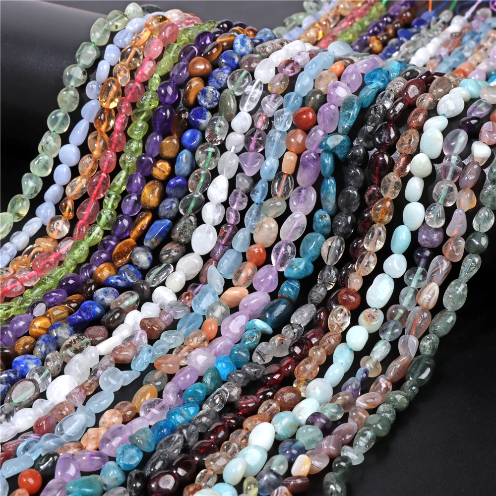 5-8mm Natural Stone Bead Irregular Amethyst Morganite Fluorite Quartz Beads For Jewelry Making DIY Bracelet Necklace 38cm Strand