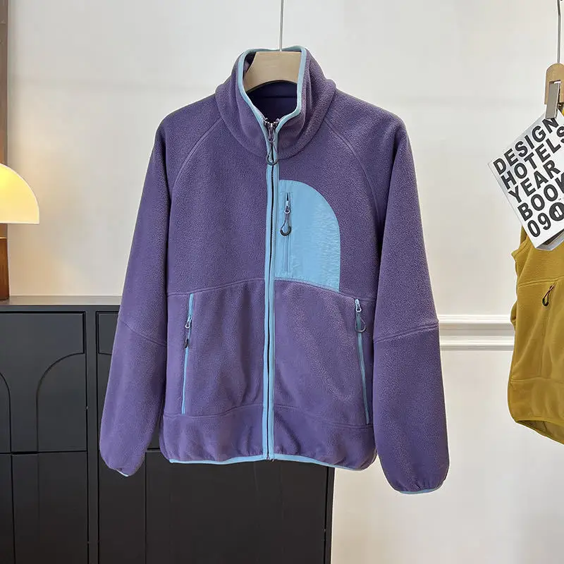 

Outdoor Climbing Jaet Double ket Fce Lined Stand Collar Warmth Contrast Color Bamboo Fiber Youth Men's Winter Coat