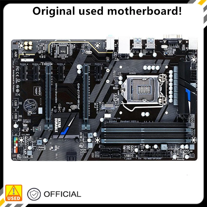 

For GA-Z170-WIND Z170-WIND Original Used Desktop Intel Z170 64GB DDR4 Motherboard LGA 1151 i7/i5/i3 USB3.0 SATA3