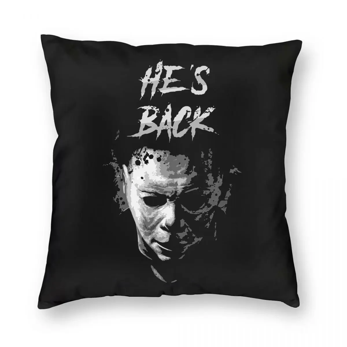 غطاء وسادة للهالوين من مايكل مايرز فيلم رعب ، غطاء وسادة بوليستر ناعم ، غطاء وسادة ديكور ، مقعد مربع ، 45x45 سم #1