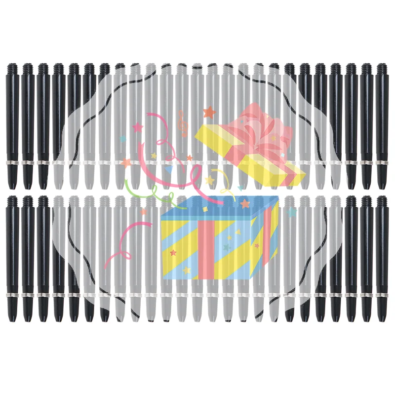 

50pcs 48mm Nylon Dart Shafts 2BA Screw Thread Darts Rod Stem+Protection Ring