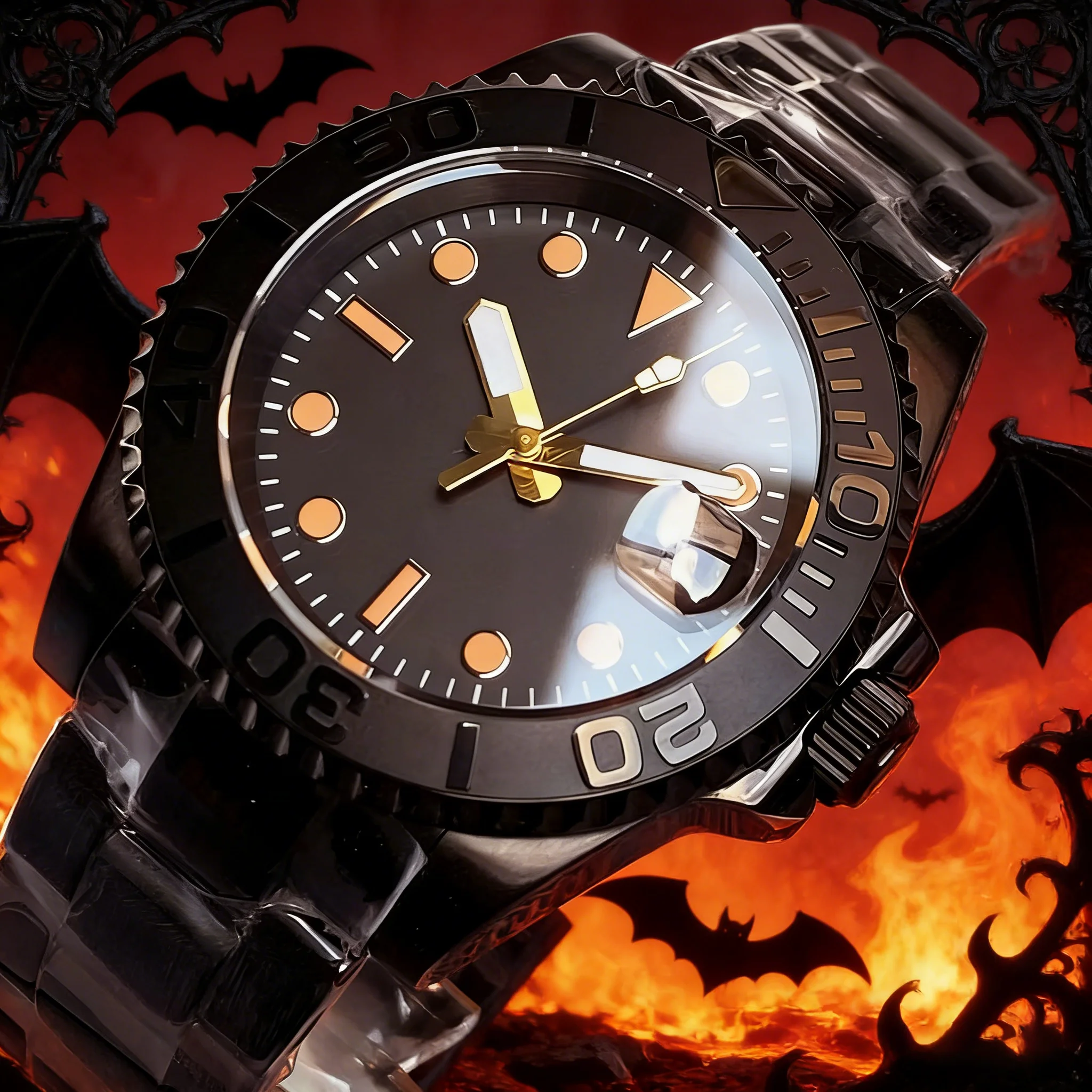 

Tandorio 40 мм деловые сапфировое стекло NH35A дайверские мужские часы 20ATM черные часы с PVD-покрытием дата из нержавеющей стали Glidelock Oyster ремешок