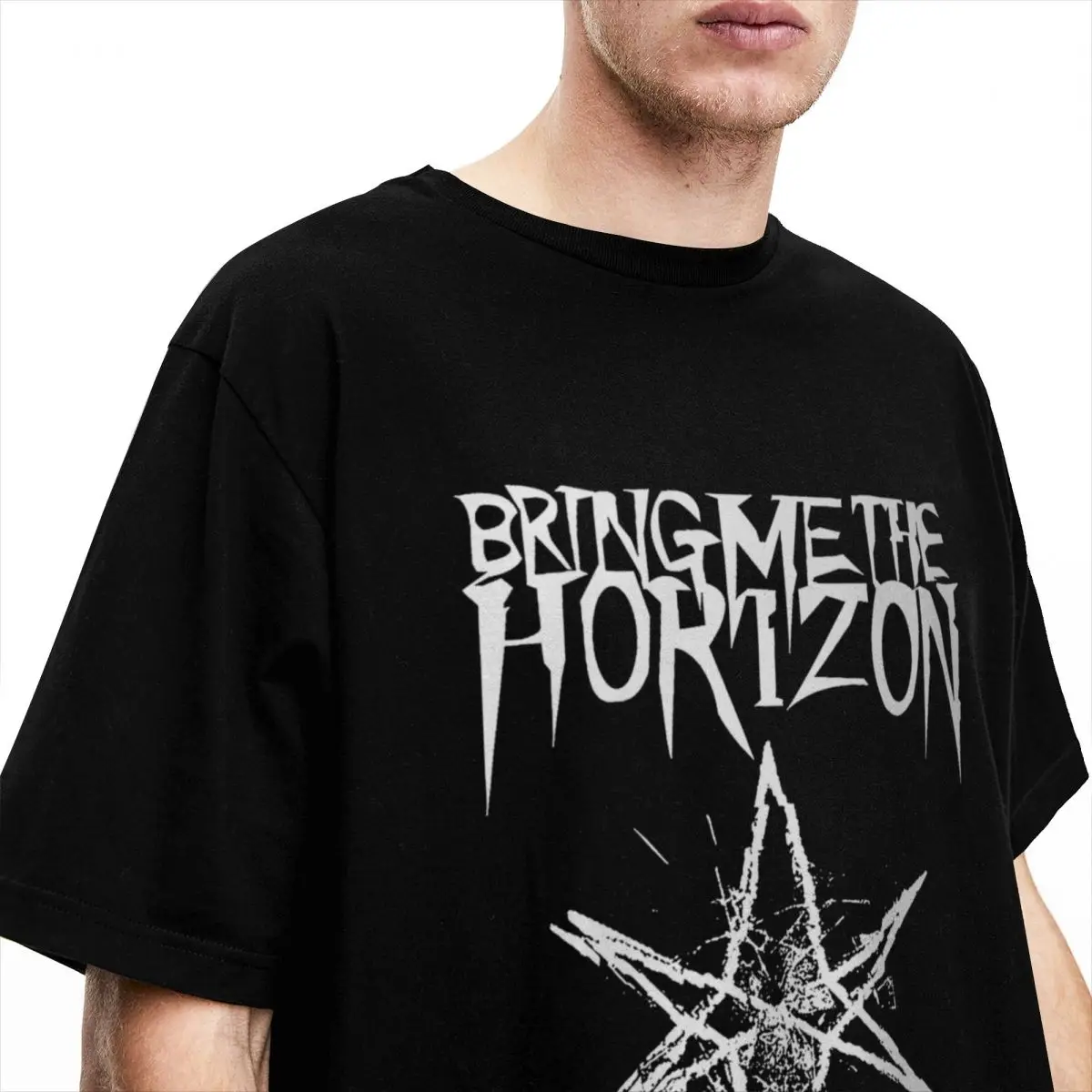 Uomo donna BMTH Horizons Emo Band T-Shirt accessori death metal 100% cotone T-Shirt abbigliamento tempo libero Tees adulto