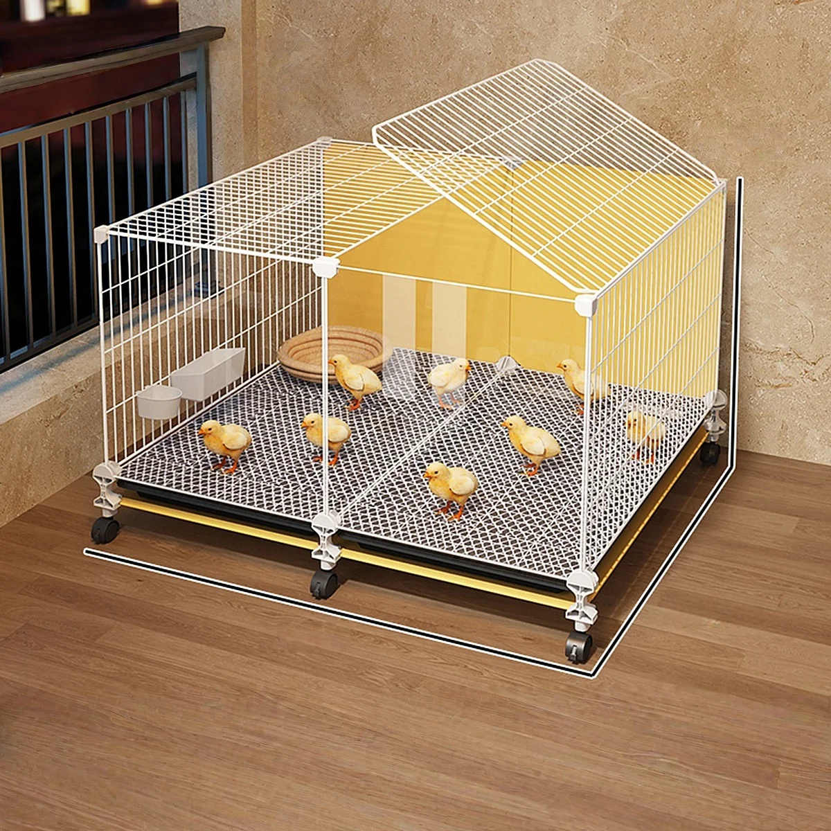 

Клетка для кур, клетка для содержания перепелов в помещении, клетка для маленьких желтых утят, домашняя клетка для крупных и мелких животных