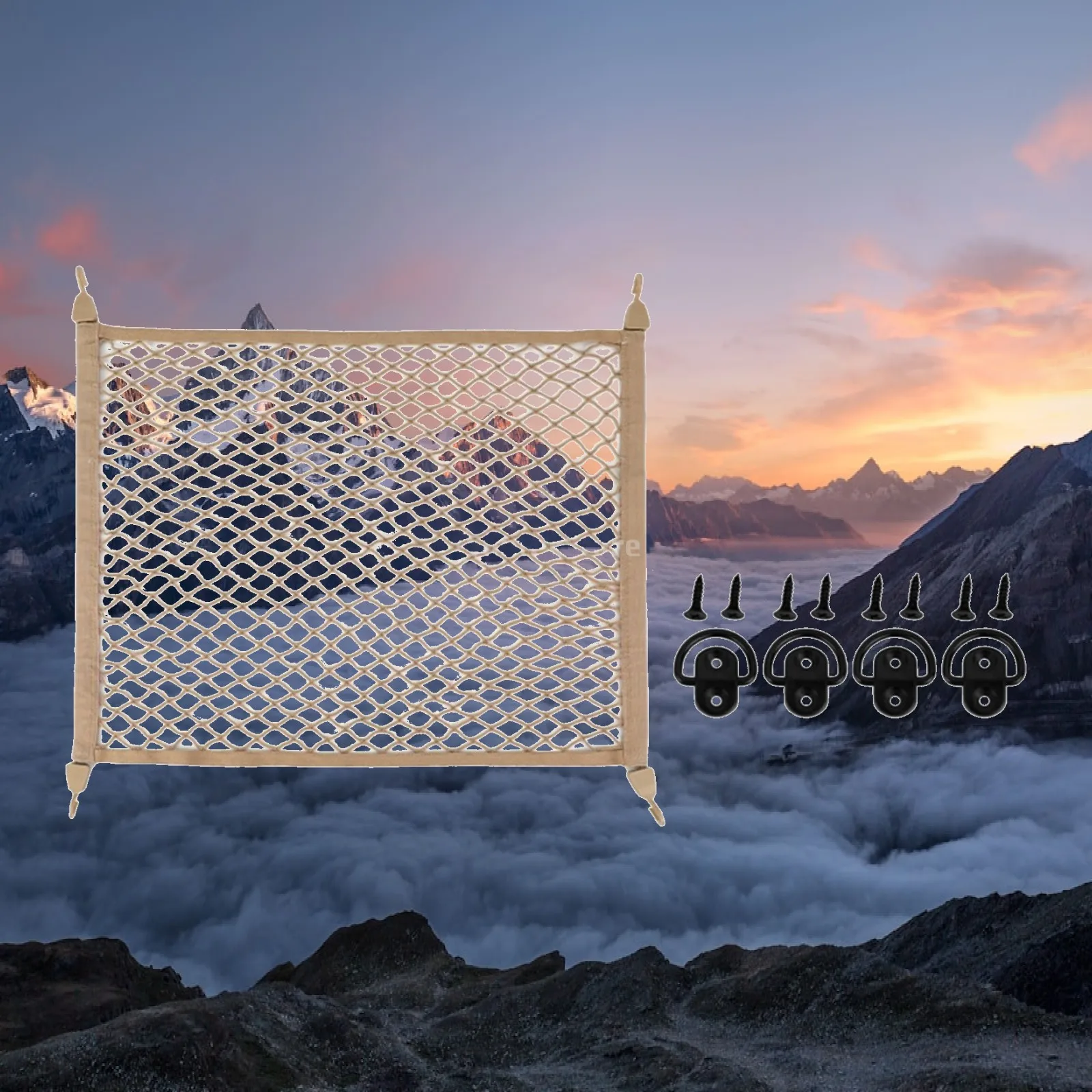 Elastic Mesh Cargo Net Stretchable Car Trunk Organizer Net Trunk Mesh Organizer Adjustable Easy to Install for Drivers