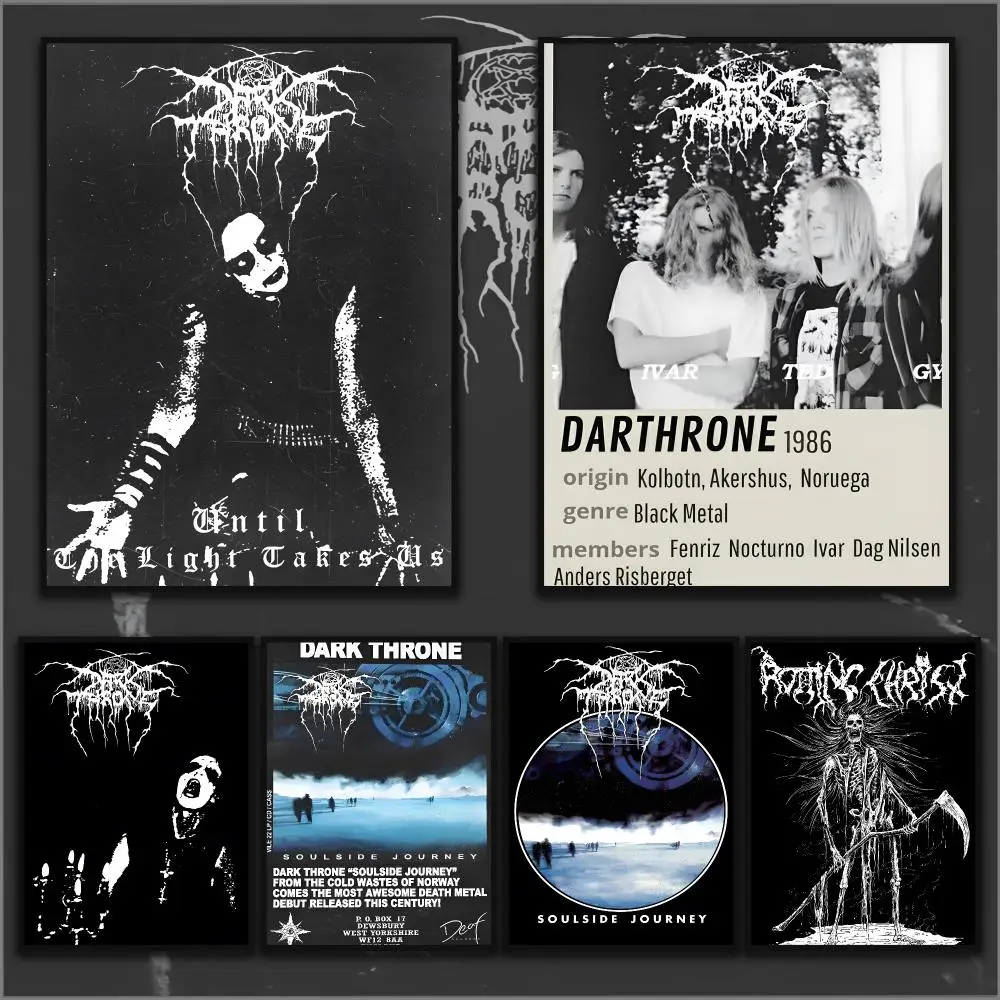 Classic D-DarkthroneS Band Poster HD Waterproof Wall Art Self Adhesive Scratch Proof For Home Office Bar