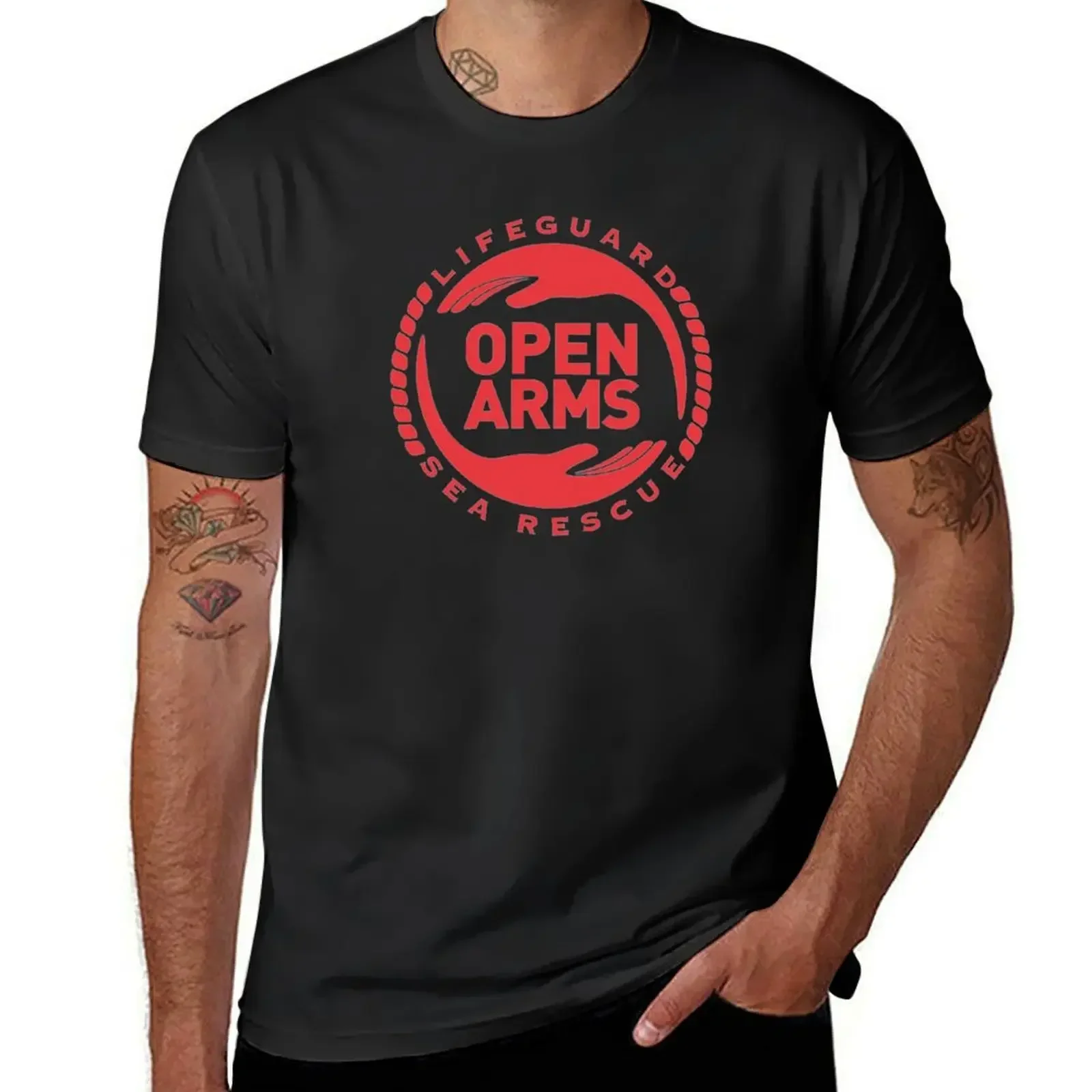 Open Arms Guardiola humanitarian lifeguard sea rescue T-Shirt shirts graphic for a boy sublime shirts men