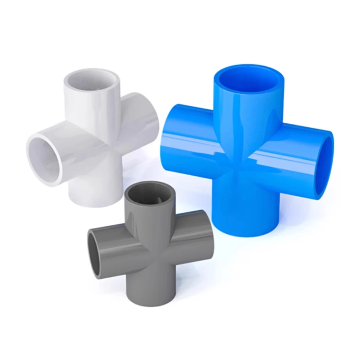 1pcs 20, 25 ~ 160mm Pvc Pipe Connector, Cross Connector, Four-Way Connector, Water Pipe Adapter, Fish Tank Drain Accessories