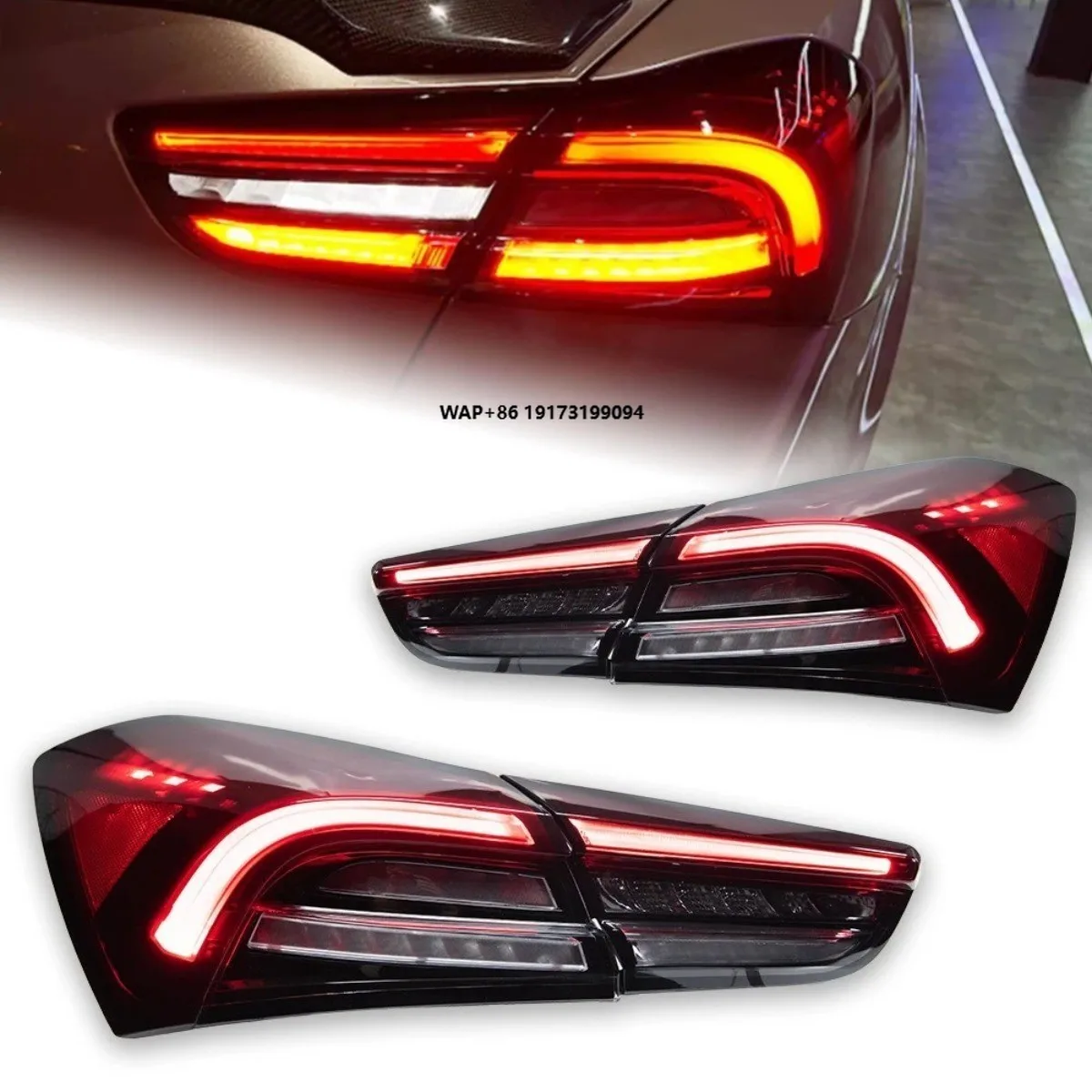 

For Ghibli 2014-2022 1Set Rear Lamp Rear Tail Lights Assembly DRL LED