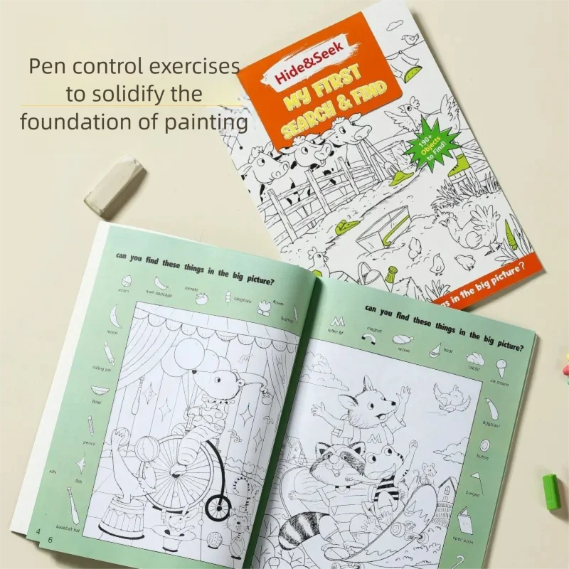 Hidden Picture English Version Early Childhood Education Parent Child Interaction Coloring Book To Improve Concentration