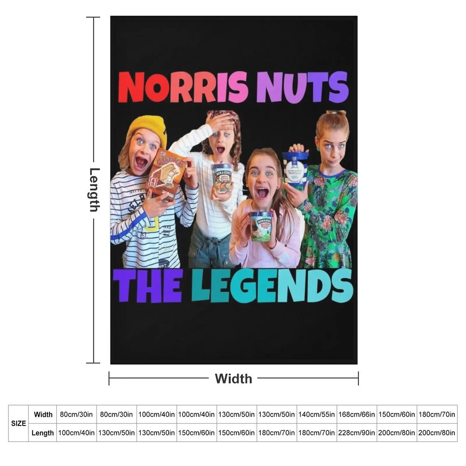 Norris Nuts.- The Legends Merch Throw Blanket couch cozy soft plush fuzzy picnic outdoor blanket