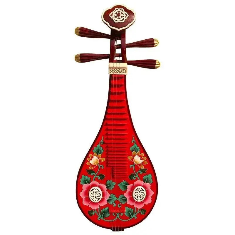 

Vintage Hand-Painted Pipa Musical Instrument Children Pipa Chinese Style Creative Home Decoration Beginner Practice Pipa