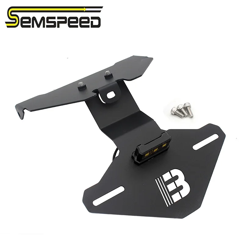 For PCX125 PCX160 2021-2022 Motorcycle Rear License Plate Mount Holder Black License Bracket with LED Light PCX 125 160