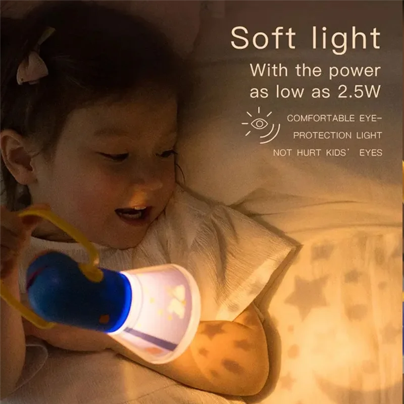 AS96-Story Machine Night Light Story Projector مصباح يدوي للنوم الطفل مضيئة التعليمية للأطفال التعلم المبكر
