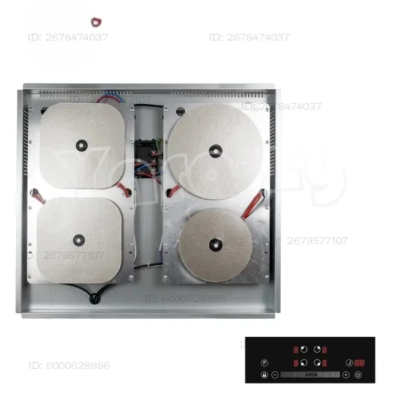 Built-In Invisible Electric Induction Cooker Stainless Steel Touch Sheep Design Hidden Magnetic Granite Ceramic Stove for