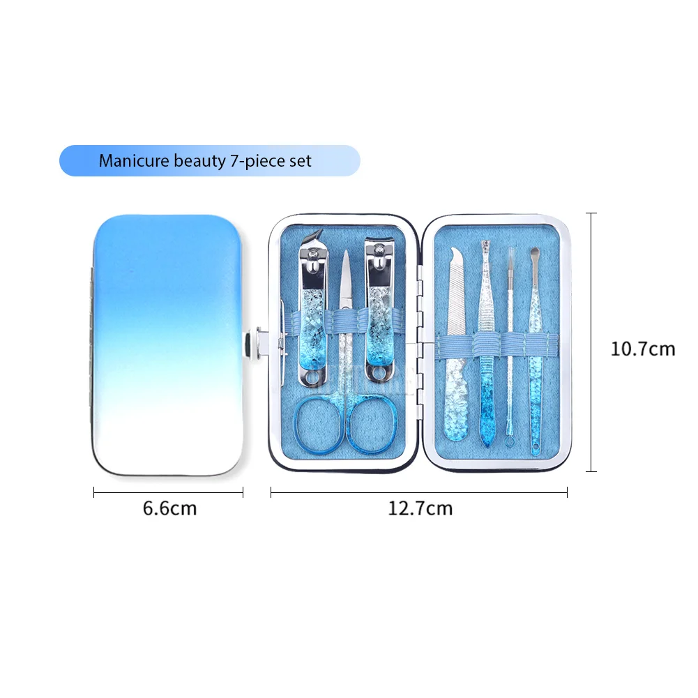 Professional Manicure Set Kit, Nail Clippers coloridos, Pedicure Ferramenta Pinças Sobrancelha Aço Inoxidável, Nail Trimmer Sets, Scissor