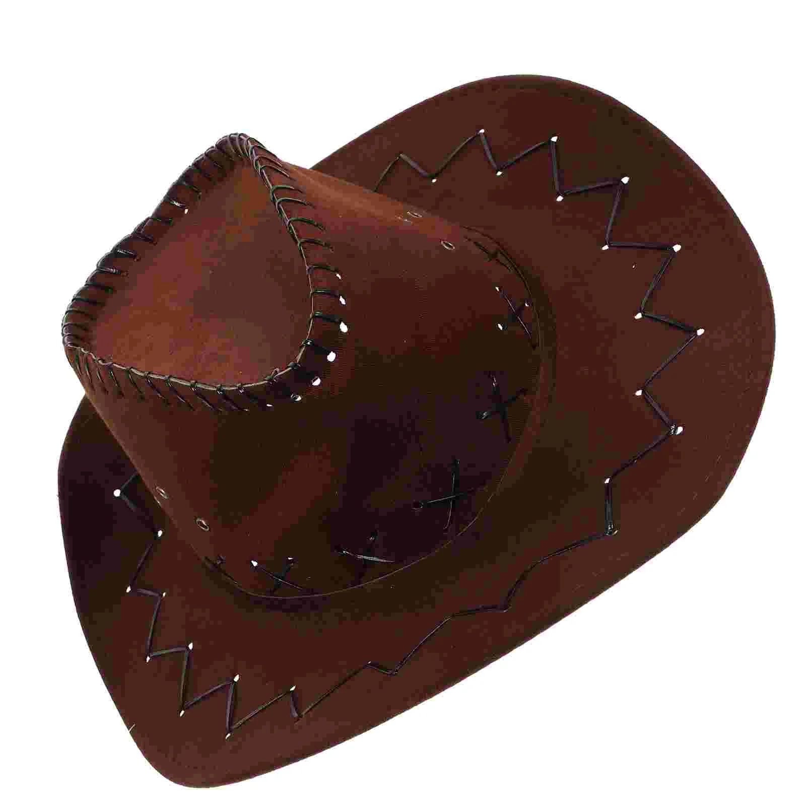 

Fashion Miss Men Hats Western Cowboy Wide Brim Fedora for Women Artificial Suede